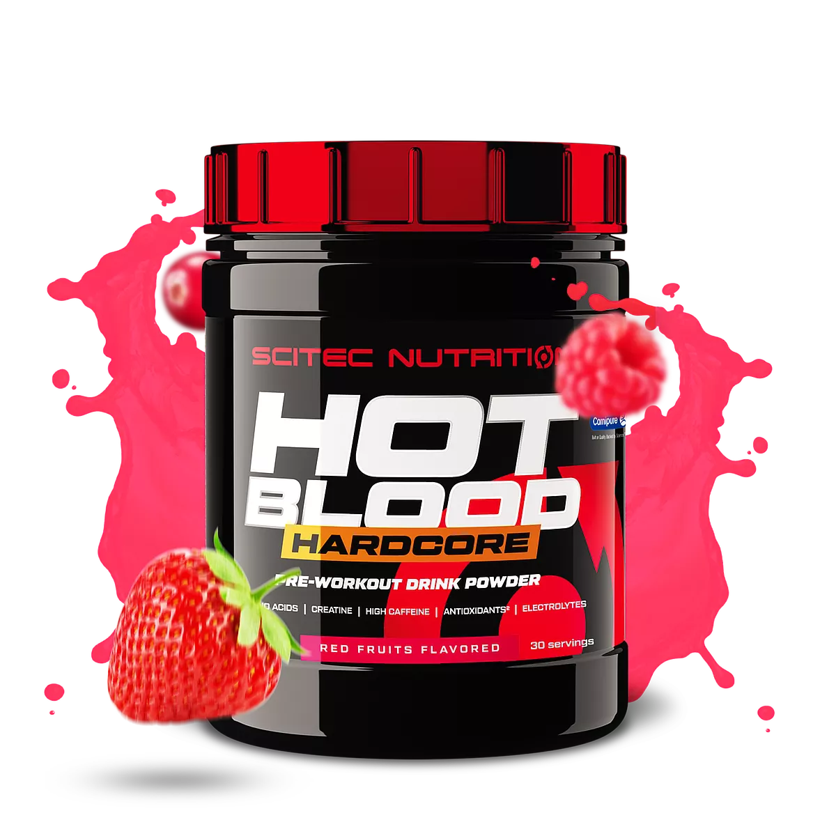 Scitec Nutrition Hot Blood Hardcore 375g Rood Fruit