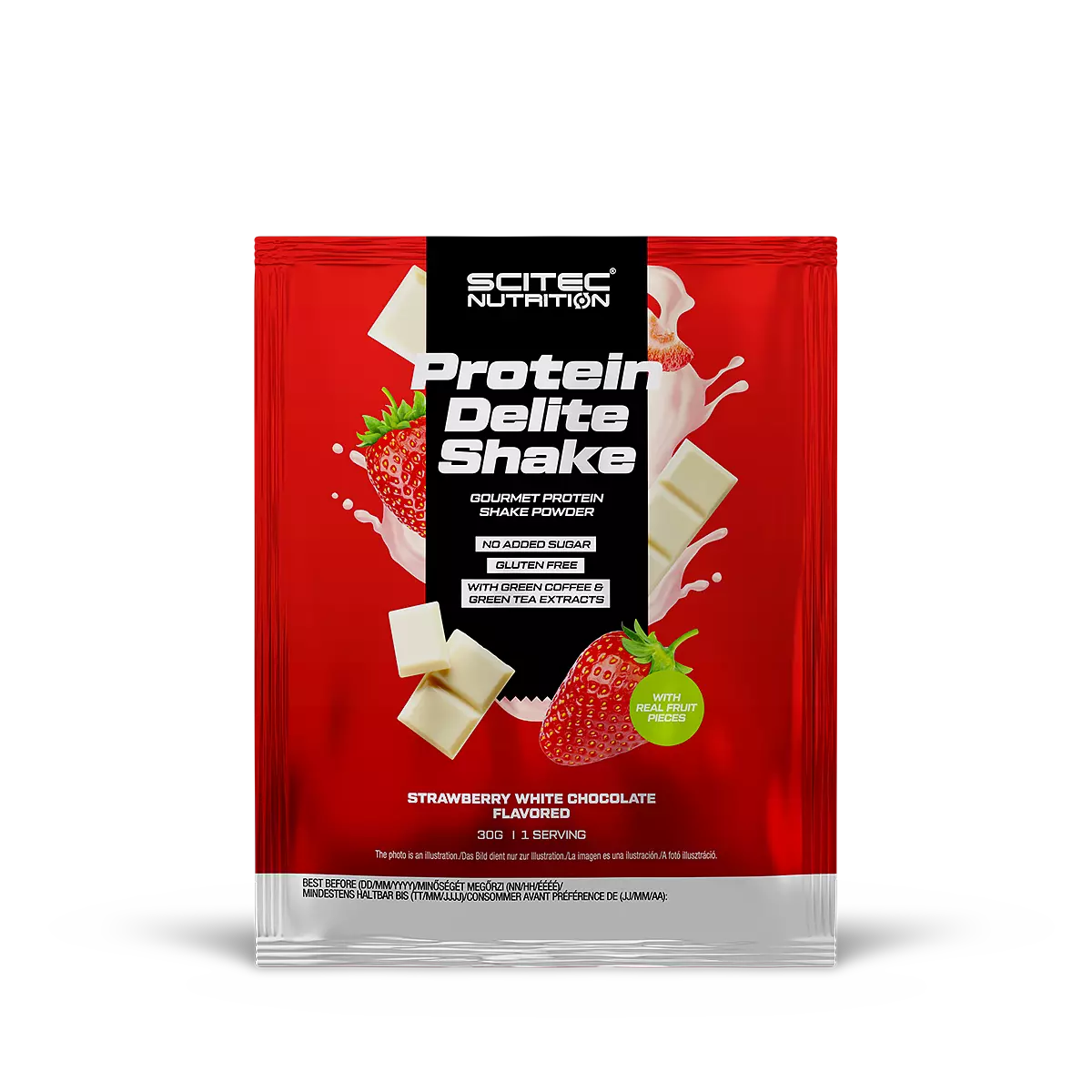 Scitec Nutrition Protein Delite Shake 30g Aardbei-Witte Chocolade