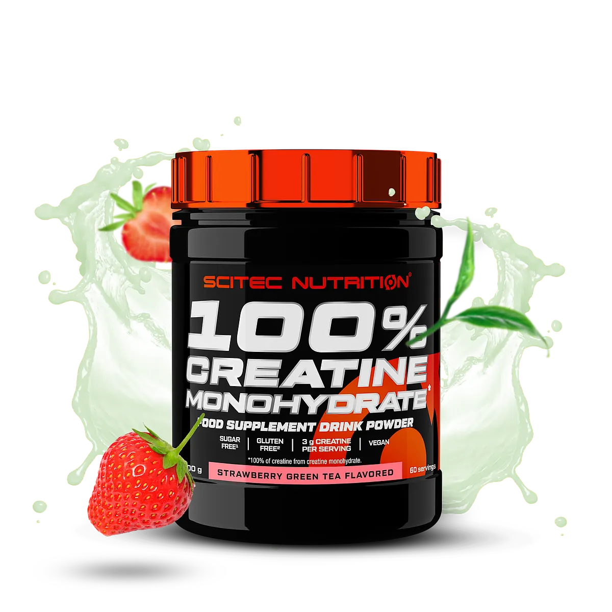 Scitec Nutrition 100% Creatine Monohydrate 300g Aardbei-Groene Thee