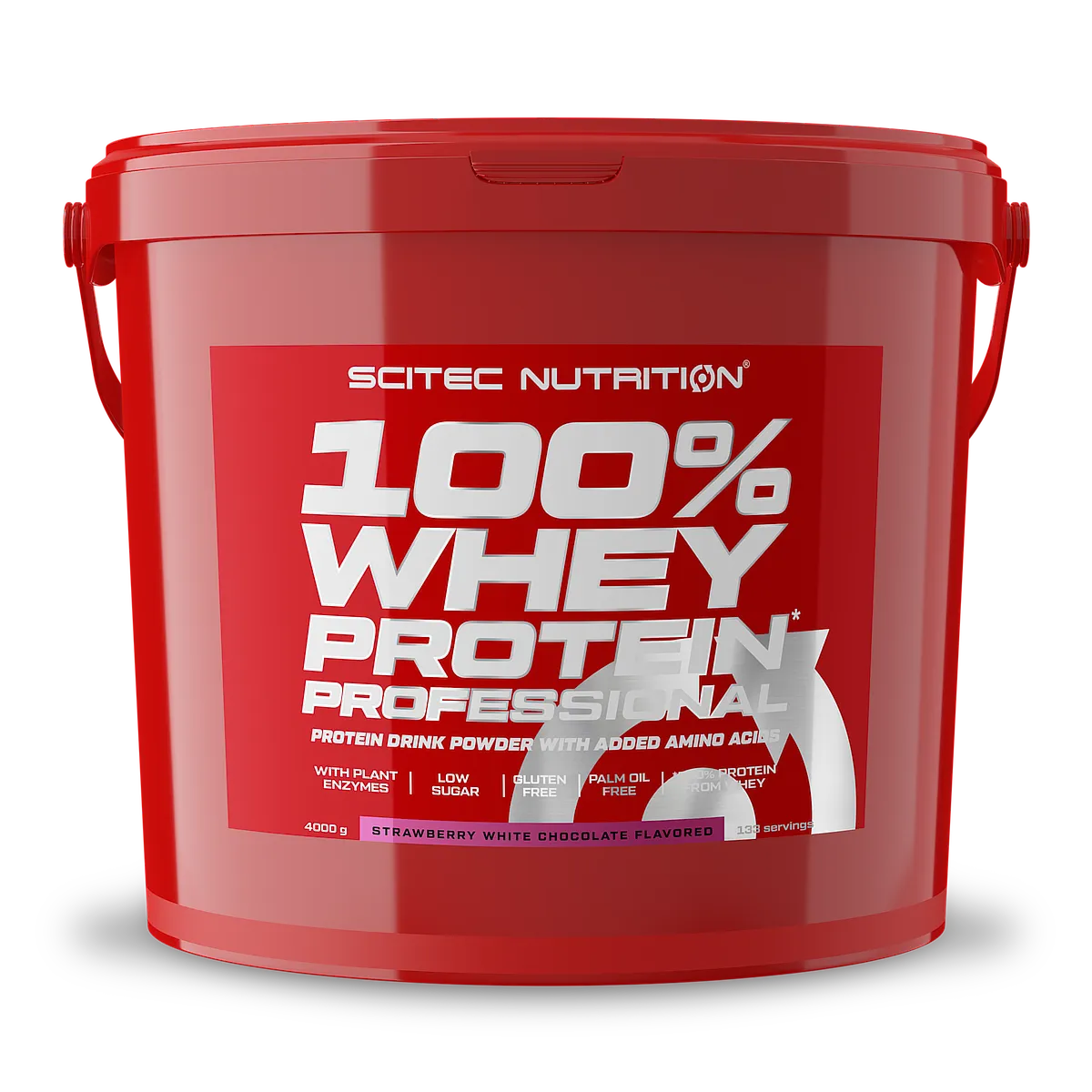 Scitec Nutrition 100% Whey Protein Professional 4000g Aardbei-Witte Chocolade