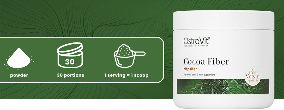 Cocoa Fiber | Cacao | Vezel | Vegan | 150 g | OstroVit