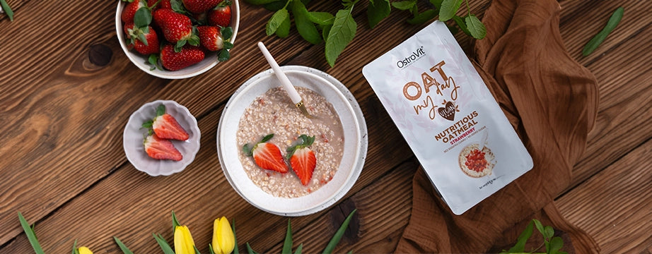 Oat My Day Aardbei 200 g – Rijk aan vezels, zonder toegevoegde suikers* | OstroVit