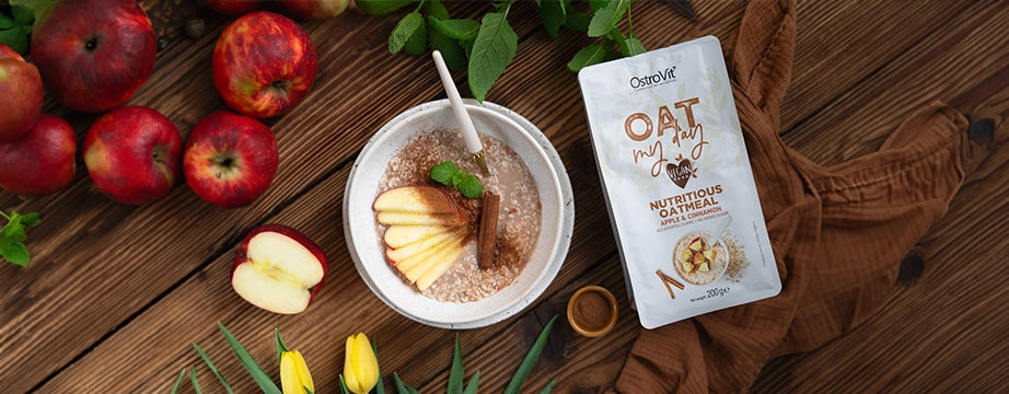 Oat My Day – Apple & Ceylon Cinnamon 200 g, Vezelrijke havermout | OstroVit