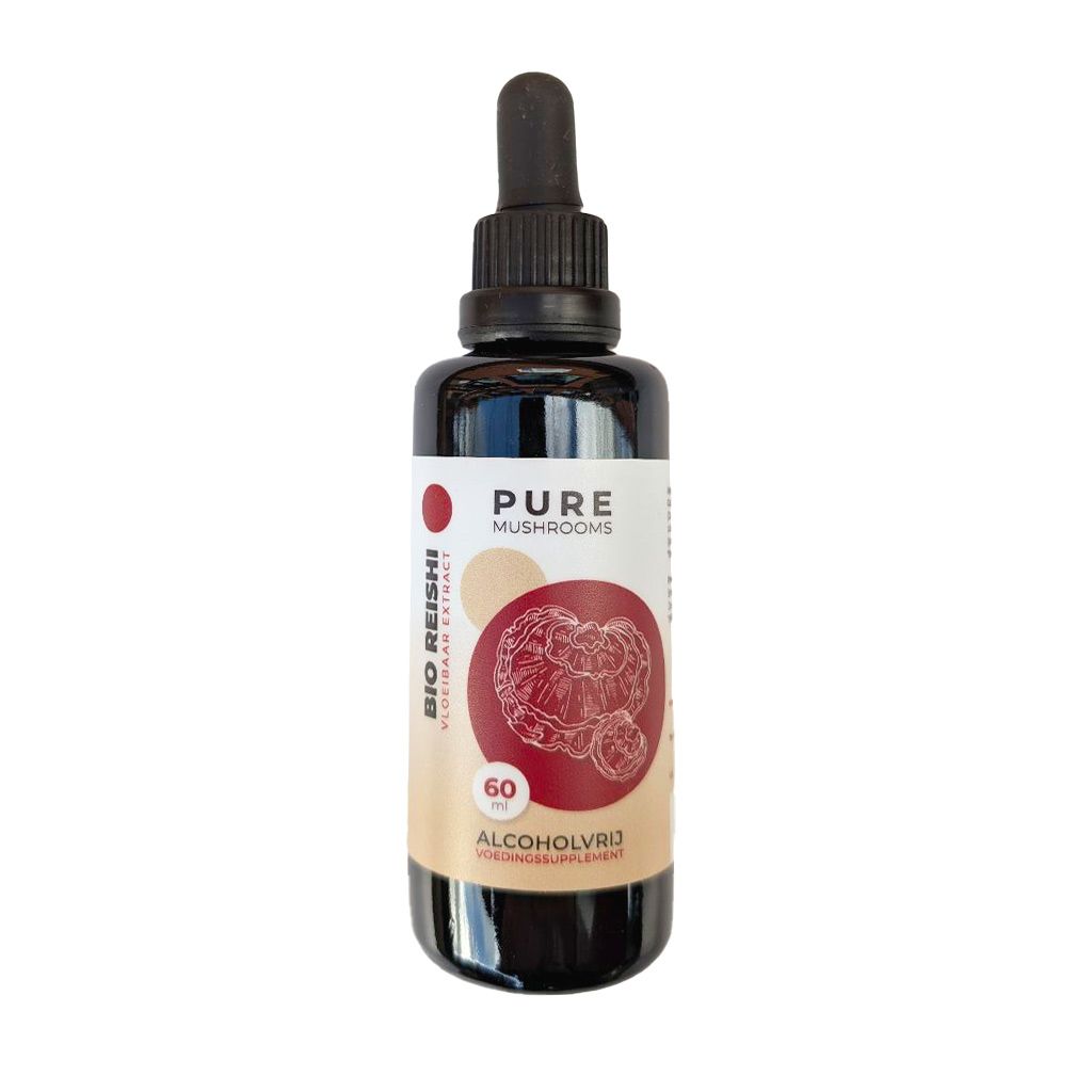 Reishi Paddenstoelen Extract | Alcoholvrij | 60ml | Bio | Pure Mushrooms