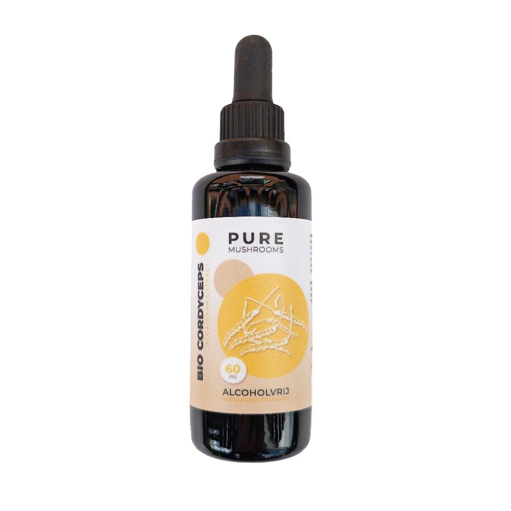 Cordyceps Paddenstoelen Extract | Alcoholvrij | 60ml | Bio | Pure Mushrooms