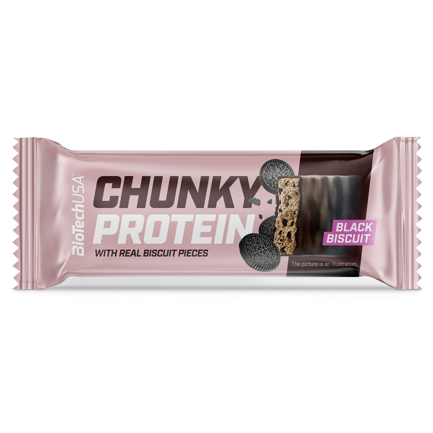Chunky Protein Bar 50g Zwart Biscuit