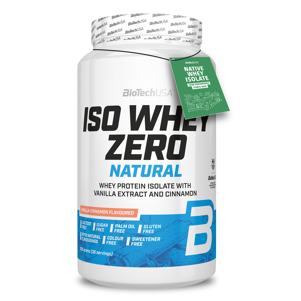 Iso Whey Zero Lactose Free Natural 908g Vanille-Kaneel