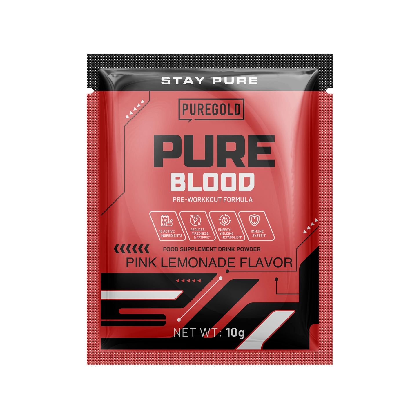 Pure Blood Pre-Workout Pink Lemonade 10g sachet