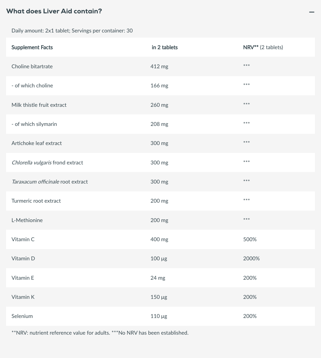 Liver Aid - 60 tablets