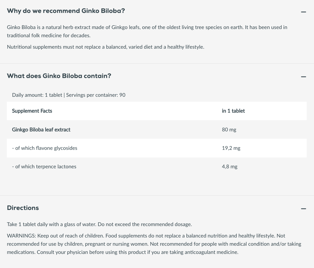 Ginkgo Biloba 90 tabletten