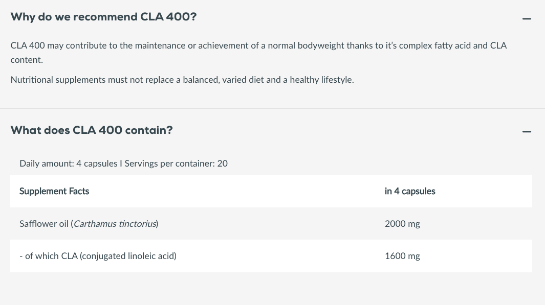 CLA 400 80 capsules