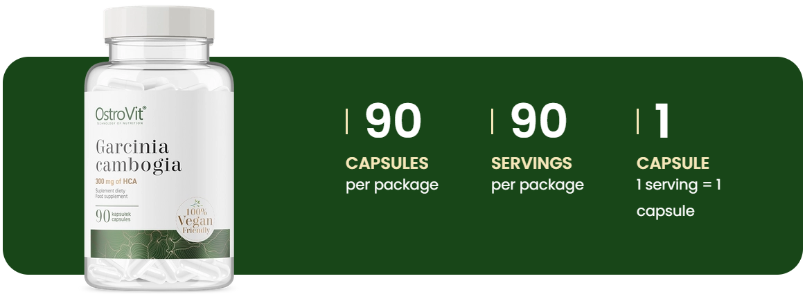 Garcinia Cambogia | Malabar Tamarinde | 60% hydroxycitroenzuur | Vegan | 90 Capsules | 500 mg | OstroVit