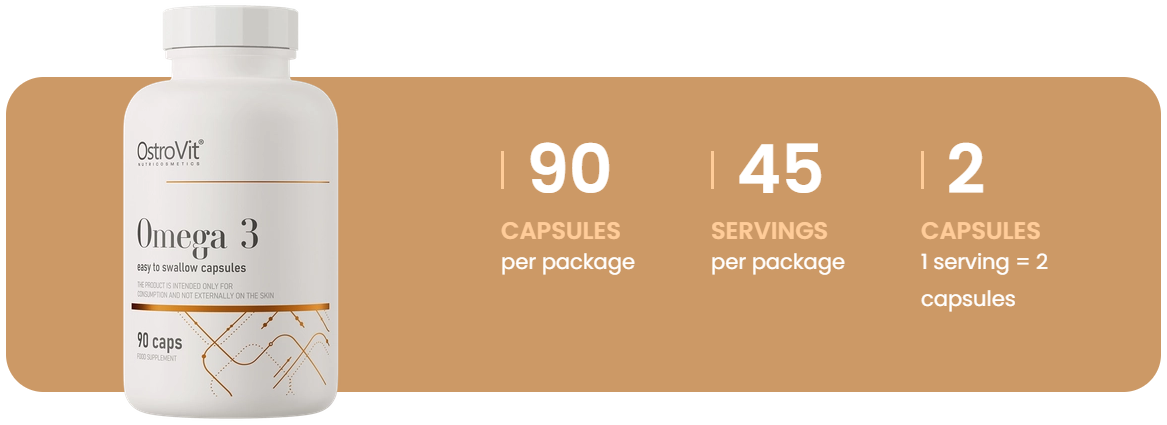 Omega 3 Easy to Swallow – 90 softgels, Kleine capsules | OstroVit