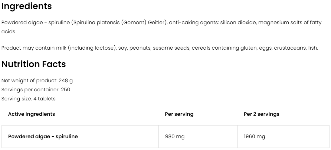 Spirulina | 1000 tabletten | 1000 mg | Vegan | OstroVit
