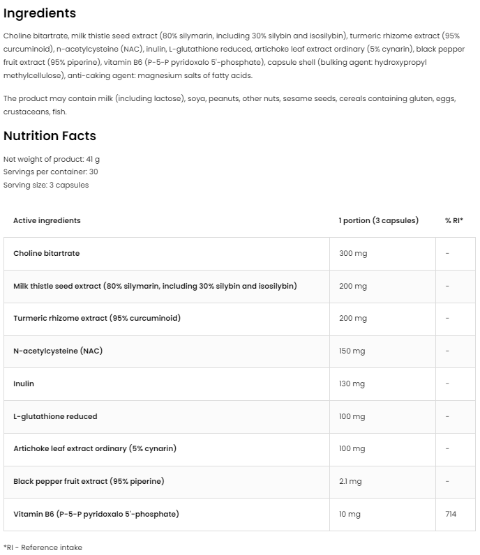 Liver Aid – 90 vegan capsules, 9-in-1 formule | OstroVit Pharma