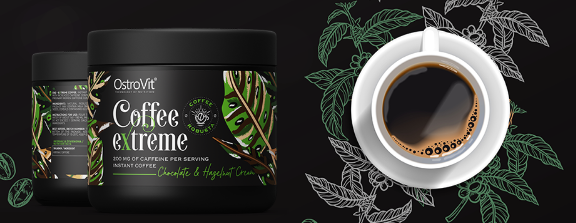 Koffie | Extreme | Caffeine | 150 g | Chocolade-Hazelnootcrème | OstroVit
