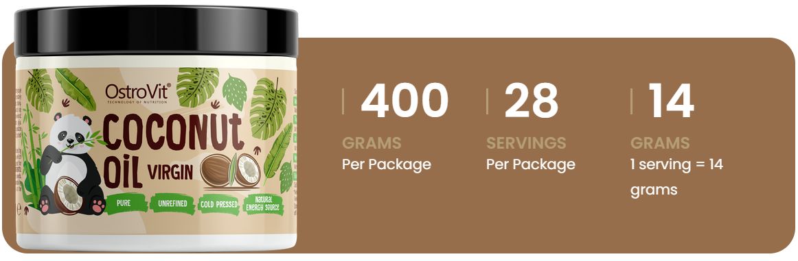 Coconut Oil Virgin 400 g – 100% ongeraffineerde kokosolie | OstroVit