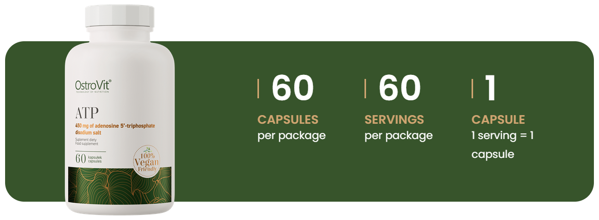 ATP | Adenosine-5′-trifosfaat | VEGE | 60 Capsules | OstroVit