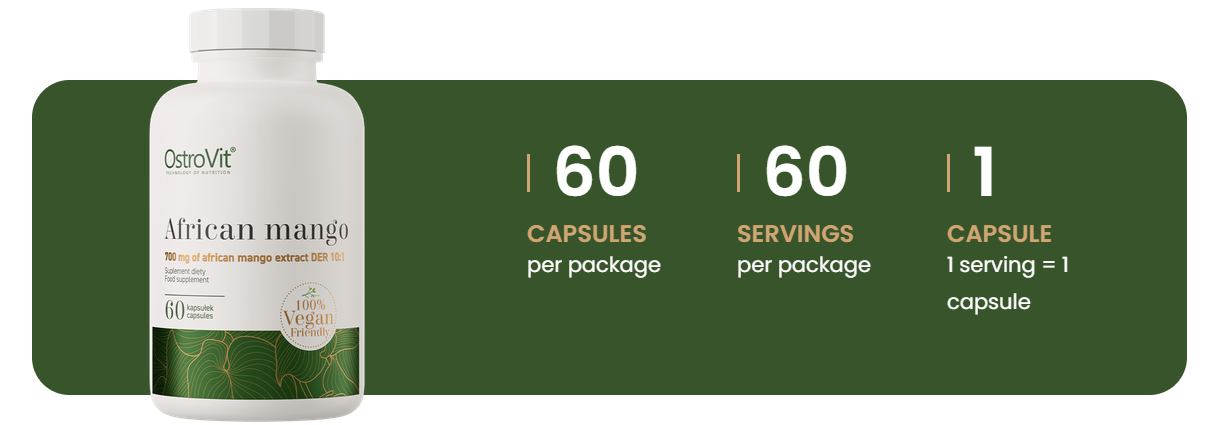 Afrikaanse Mango | Vegan | 700 mg | 60 Capsules | OstroVit