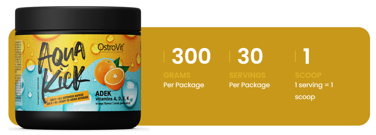 Aqua Kick | ADEK | Vitamine A,D,E,K | Complex | 300 g | OstroVit