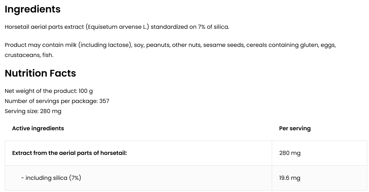 Heermoes| Paardenstaart | Vegan | 357 Porties | Extract | Poeder | Natural | OstroVit