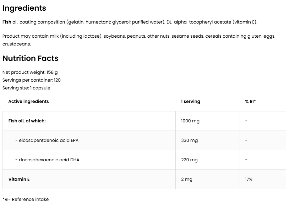 KEEZA Omega 3 Ultra | 120 Capsules | OstroVit
