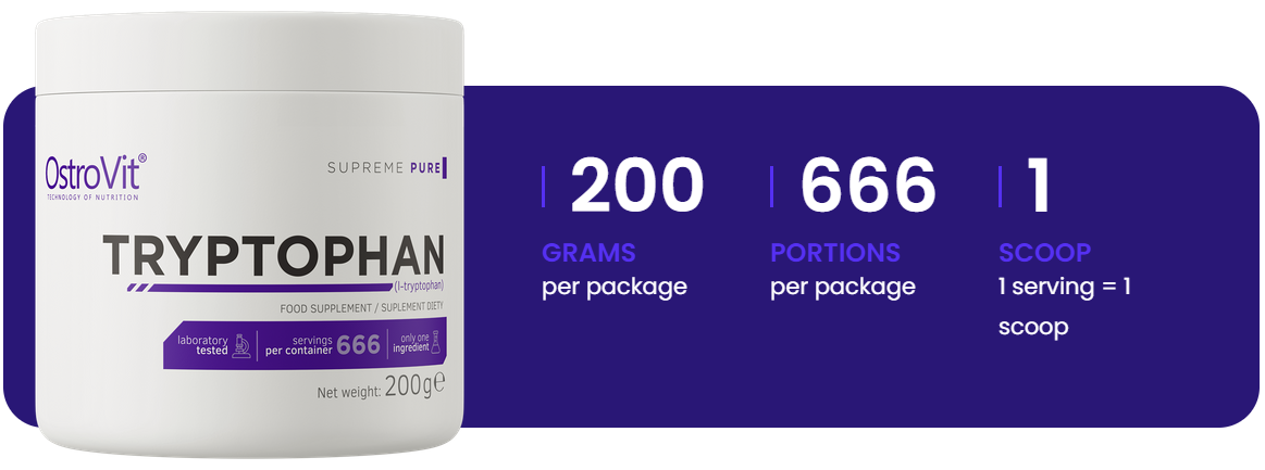 Tryptofaan | L-tryptofaan | 200 g | Natural | OstroVit