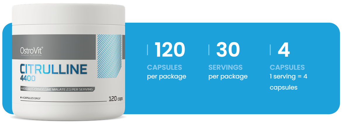 Citrulline | 4400 mg | 120 Capsules | OstroVit