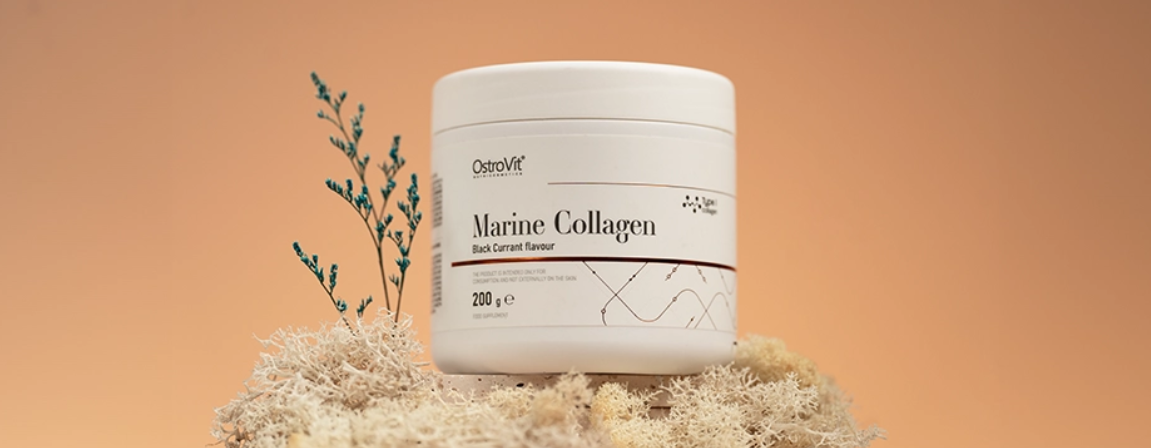 Marine Collagen – 200 g, Type‑I viscollageen poeder (zwarte bes) | OstroVit