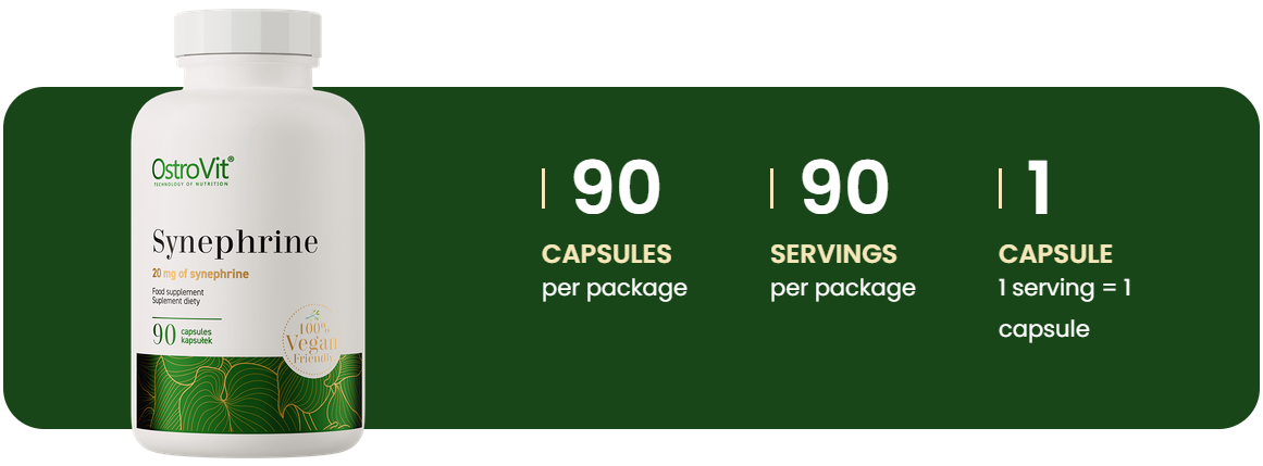 Synephrine VEGE – 90 capsules, Bittere sinaasappel‑extract (6% synefrine) | OstroVit