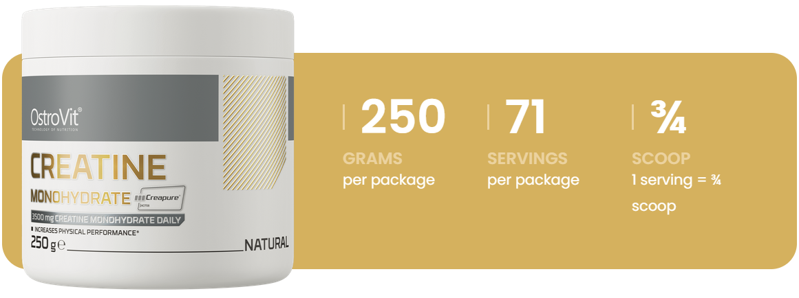 Creatine Monohydraat Creapure® | 250 g | Supreme Pure Natural | OstroVit