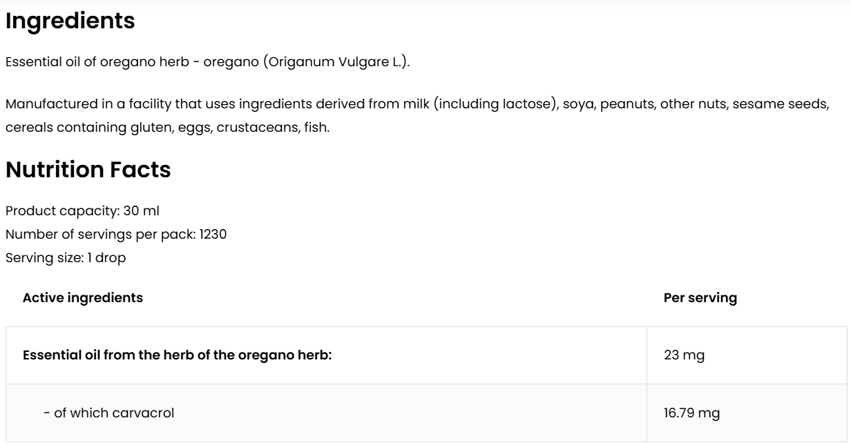 Oregano Essential Oil 30 ml – 100% puur, ca. 1230 druppels | OstroVit