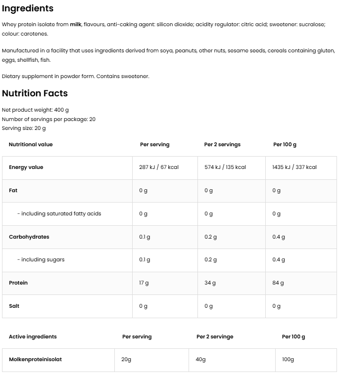 Clear Whey Isolate | 400 g | Citroenlimonade | OstroVit