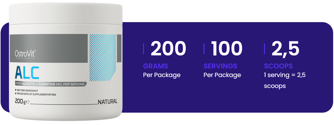 Acetyl L-Carnitine | Acetyl L-carnitine HCl | 200 g | OstroVit