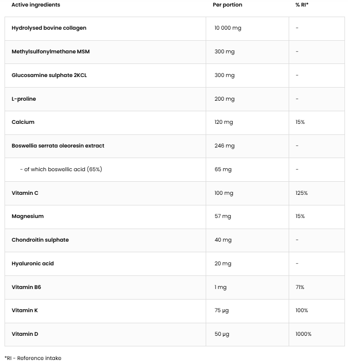 OstroVit Flex Regen – collageenpoeder aardbei‑kiwi, vitamines & mineralen