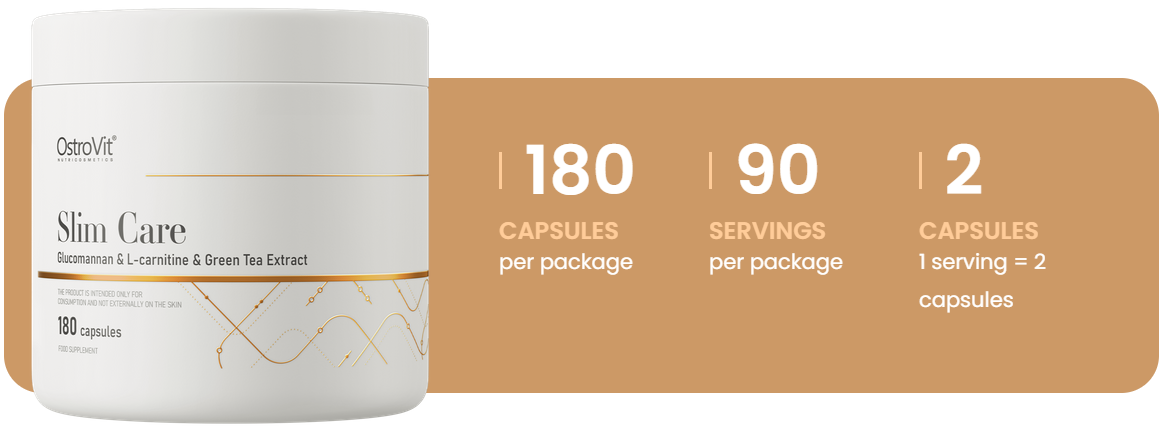 Slim Care Glucomannan Complex – 180 capsules, 30 dagen | OstroVit