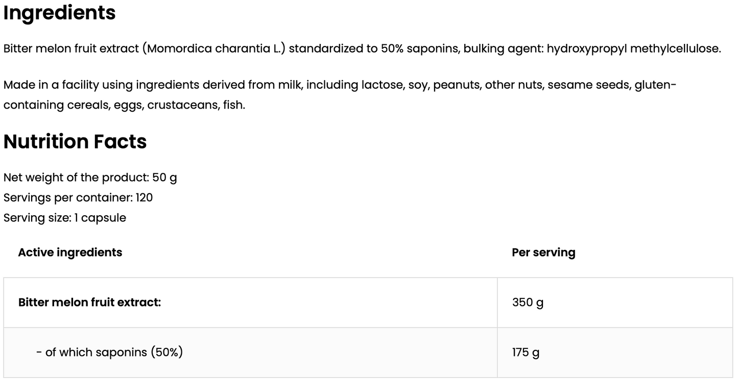 Bitter Melon | VEGE | 120 Capsules | OstroVit