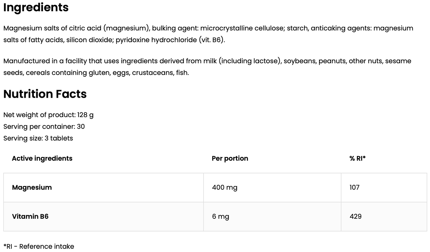 Magnesium Citrate 400 mg + B6 – 90 tabletten (vegan) | OstroVit
