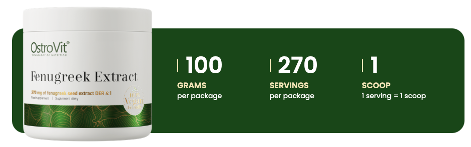 Fenegriek Extract | Poeder | Vegan | 100 g | Natural | OstroVit