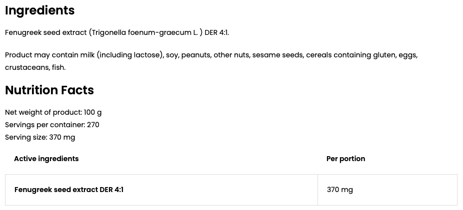 Fenegriek Extract | Poeder | Vegan | 100 g | Natural | OstroVit
