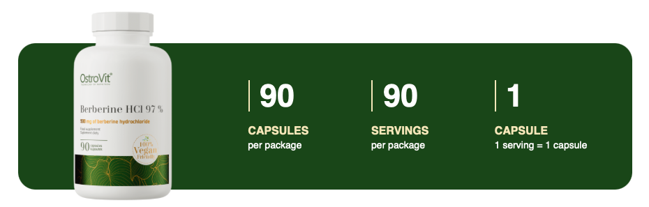 Berberine HCl 97% | VEGE 90 capsules | OstroVit
