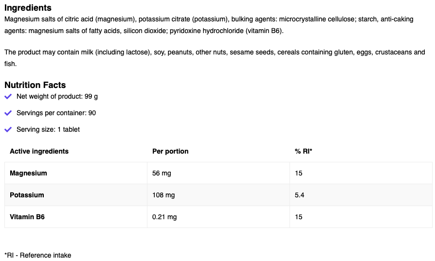 Anticramp Max – Magnesium & B6, 90 tabletten | OstroVit