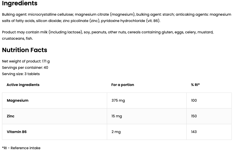 MgZB Ultra – 120 tabletten, Mg + Zn + B6 | OstroVit