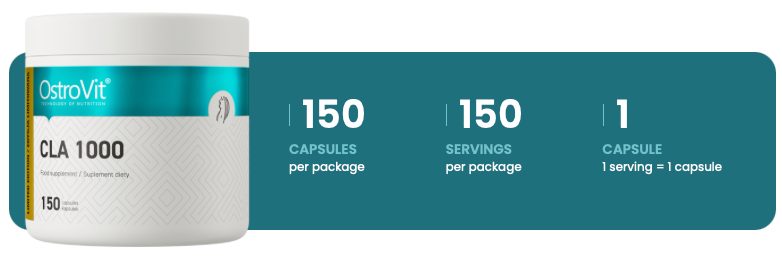 CLA 1000 – 150 softgels, 1000 mg per capsule (800 mg CLA) | OstroVit