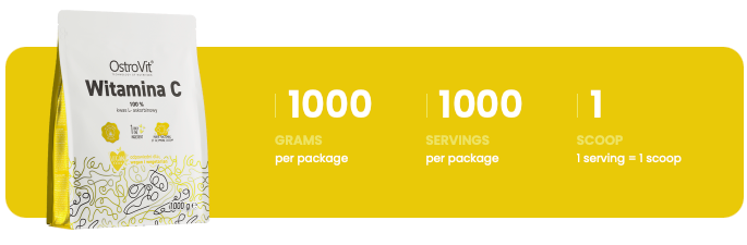 Vitamine C Poeder 1000 g, 1000 mg per Dosering - Vegan