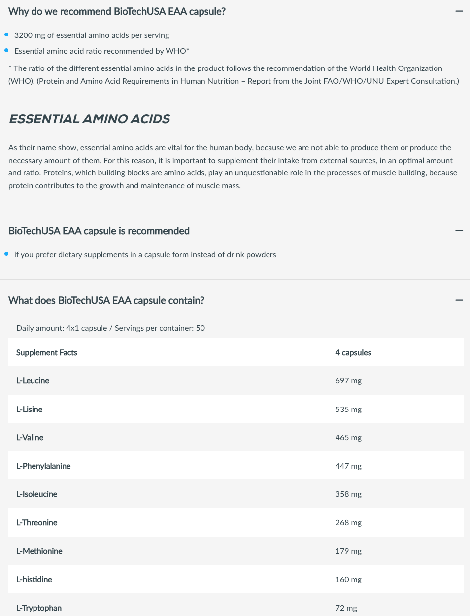 EAA 200 capsules