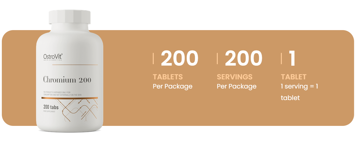 Chromium 200 µg – 200 vegan tabletten | OstroVit