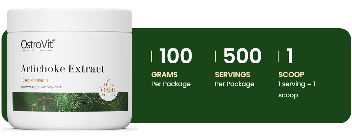 Artisjok extract | Vegan | 5% cynarine | 100g | Natural | Poeder | OstroVit