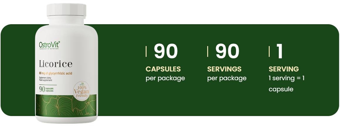 Zoethoutwortelextract | 20% glycyrrhizinezuur | Vegan | 90 Capsules | 400 mg | OstroVit
