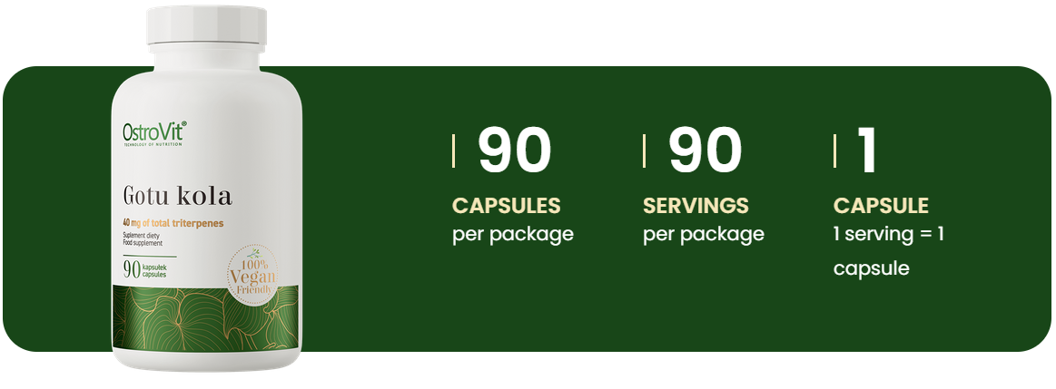 Gotu Kola | Vegan | 90 Capsules | 400 mg | OstroVit